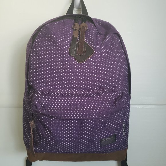 K-Zone Handbags - K-ZONE Backpack polka dot pattern purple white brown high end detail core series